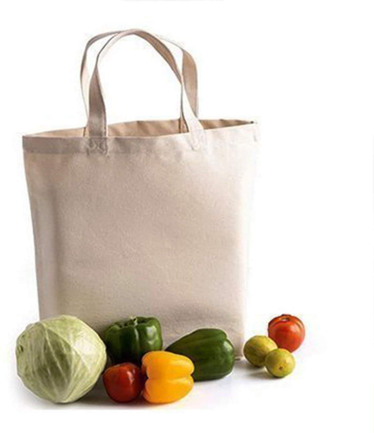 Bolsas de lona orgánicas ecológicas de alta calidad, bolsas de algodón plegables a granel para compras