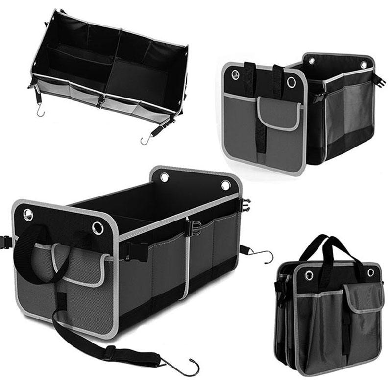 Organizador de maletero personalizado para SUV, almacenamiento de carga plegable, caja organizadora para maletero de coche