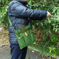 Kit de artesanía de jardín Bolsa de kit de jardín al aire libre con un bolso de hombro y herramientas de jardín Riñonera de lona
