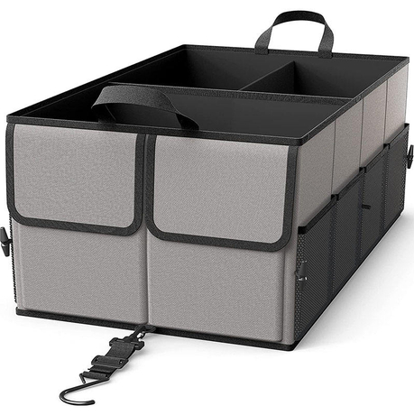 Caja de almacenamiento SUV personalizada grande portátil para exteriores, organizador de almacenamiento, organizador de maletero de coche para coches universales