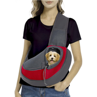 Malla transpirable Pet Carrier Sling Pet Cat Carry Crossbody Dog Walking Bags para perro con correa de hombro antideslizante