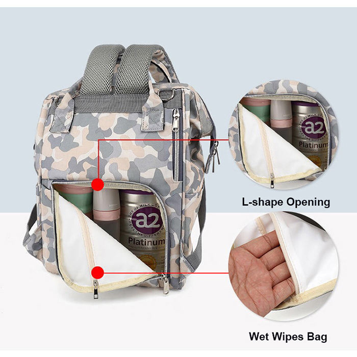 Bolsas de pañales de viaje unisex, mochila impermeable para mujer