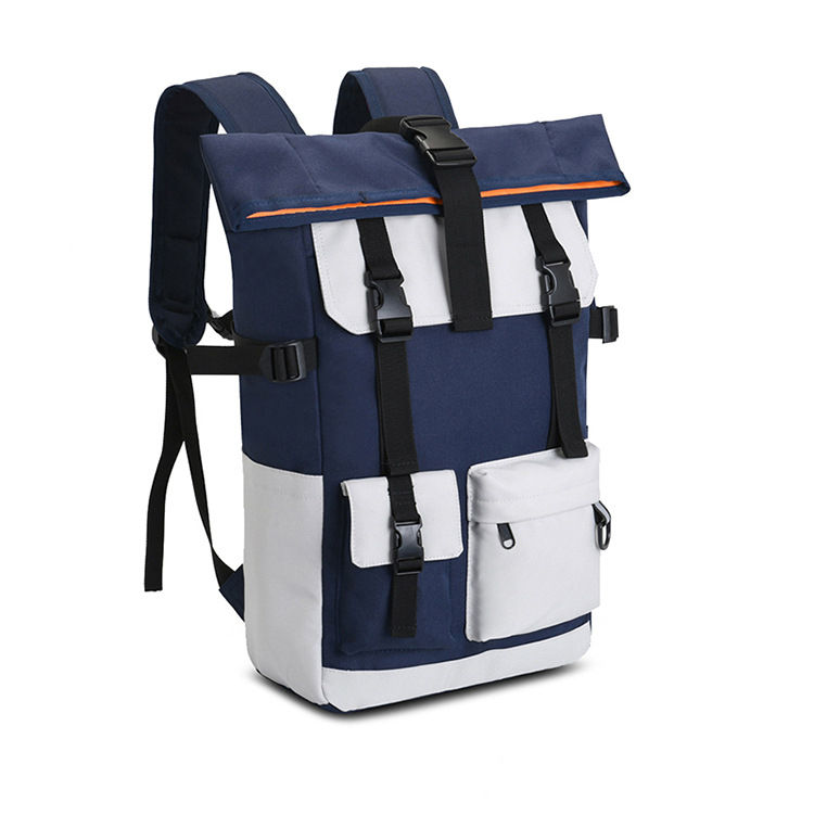 Mochila reciclada de gran venta, mochila enrollable, mochila portátil para acampar, senderismo, mochila para deportes al aire libre