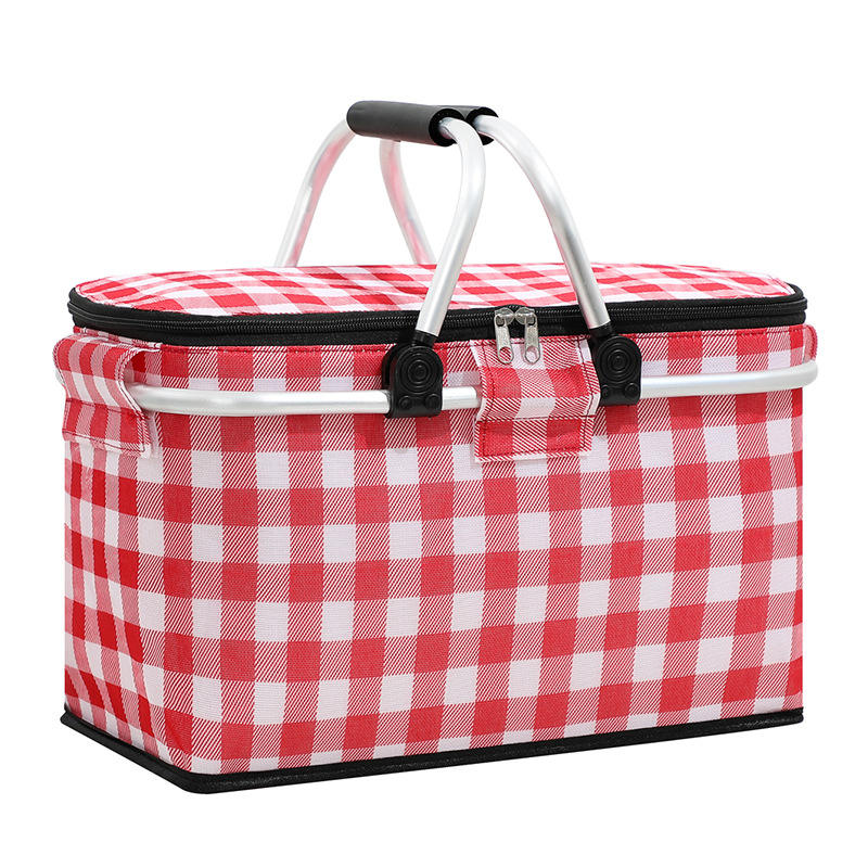 Conjunto de cesta de picnic plegable para almacenamiento de alimentos térmicos con aislamiento plegable para exteriores personalizado de fábrica