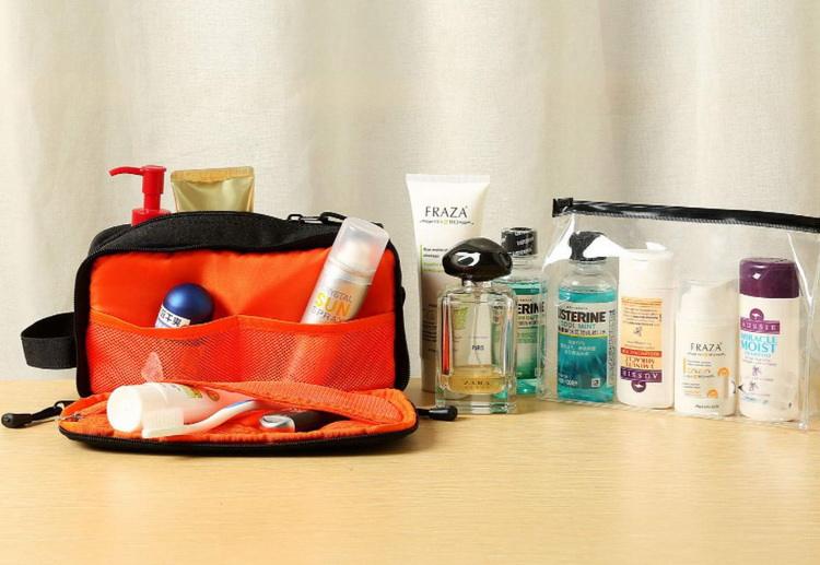 Neceser de viaje de lujo para hombre, bolsa de almacenamiento de afeitado cosmético resistente al agua negra, Kit Dopp cosmético con bolsa de PVC