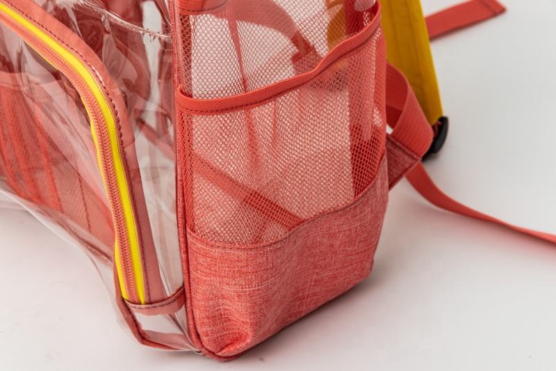 Logotipo personalizado de fábrica, mochila antirrobo transparente de PVC resistente, bolsa de trabajo, mochila transparente para ordenador portátil, mochilas escolares