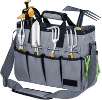 Gran oferta de Amzon, bolsa de herramientas de gran capacidad de tela Oxford multibolsillo, bolsa de herramientas de jardín, Kit de herramientas de jardín, bolsa de almacenamiento