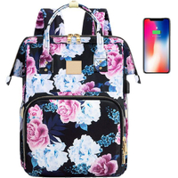 Nuevo ocio impermeable de Amazon con mochila de carga USB Lady Mummy Backpack con LOGOTIPO personalizado
