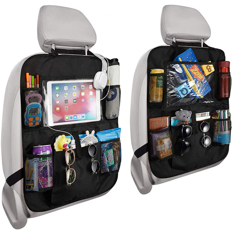 Organizador de coche portátil para asiento trasero para niños, botella de juguete, vehículos de bebida, accesorios de viaje, almacenamiento de coche