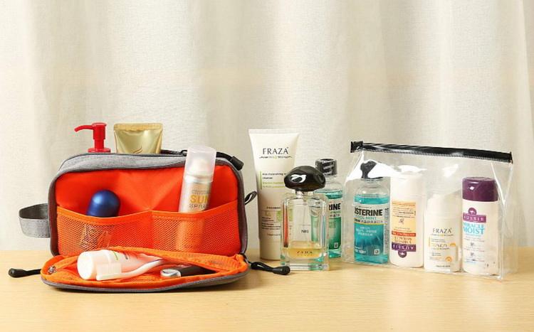 Bolsa de aseo para hombre con 3 compartimentos, organizador de viaje Unisex personalizado, Kit Dopp de afeitar impermeable, bolsa de aseo con bolsa de PVC transparente