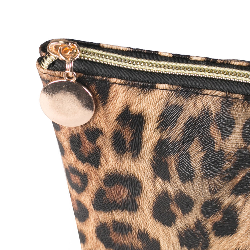 Bolsa de cosméticos promocional personalizada 2022, bolsas de cosméticos de viaje para hombre y mujer con bolsa de cosméticos de grano de leopardo