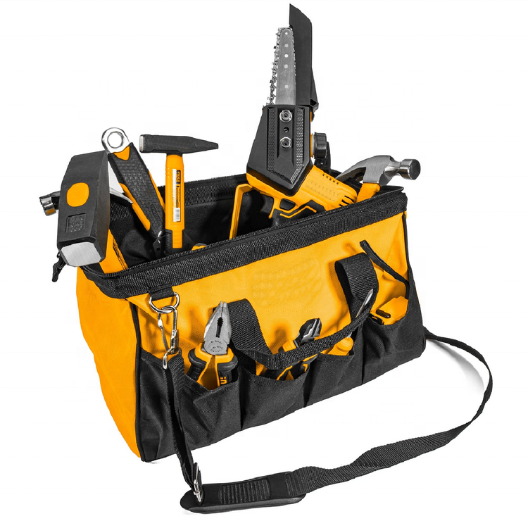 Bolsa de herramientas para electricista, resistente al agua, duradera, portátil, organizador de Kit de herramientas de transporte con banda, bolsa de herramientas resistente