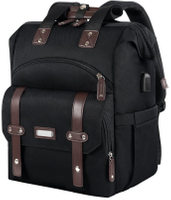 Mochila para portátil de enfermera resistente al agua con puerto de carga USB grande de 15,6 pulgadas para mujer, mochila de trabajo antirrobo RFID