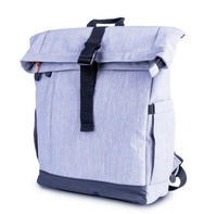 Mochila para portátil de viaje de negocios escolar Unisex, mochila impermeable antirrobo, mochila con tapa enrollable con USB